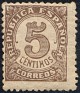 Spain 1938 Numbers 5 CTS Brown Edifil 745